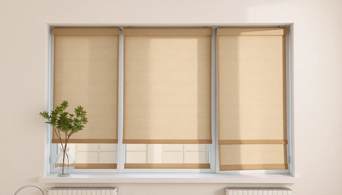 Installieren Sie Plissee ohne Bohren einfach mit Klemmträgern in einem modernen Fensterdesign.