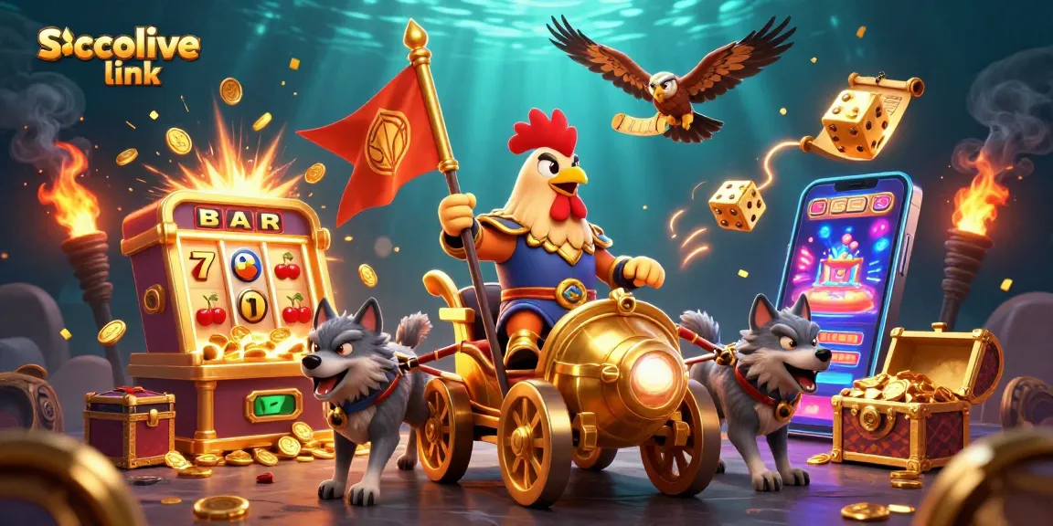Experience the excitement of Socolive link with this vibrant, dynamic casino-themed illustration.