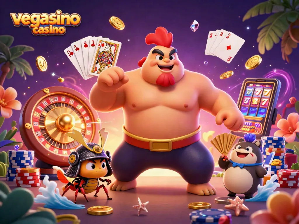 Experience thrilling gameplay at vegasino casino with colorful characters and dynamic casino elements.