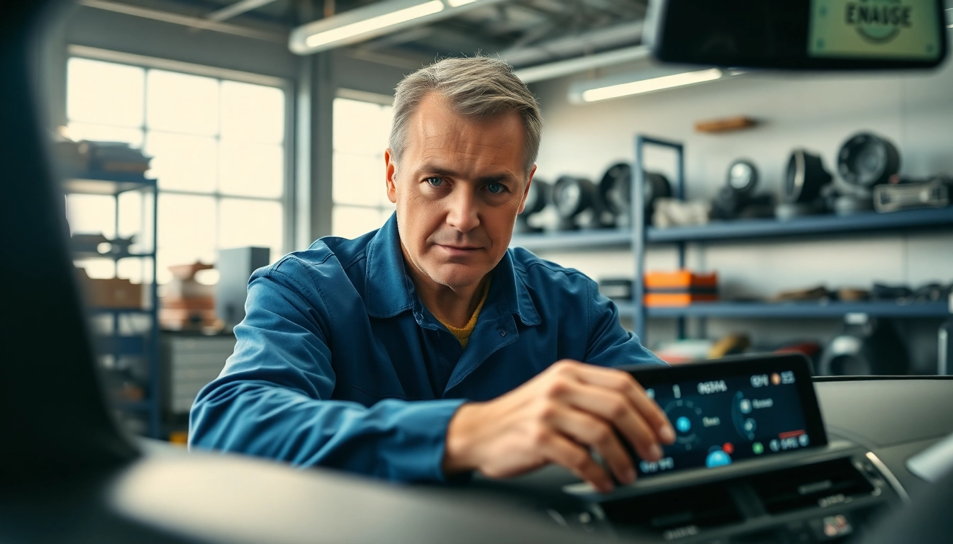 Effiziente BMW Codierung durch einen Techniker in einer modernen Werkstatt.