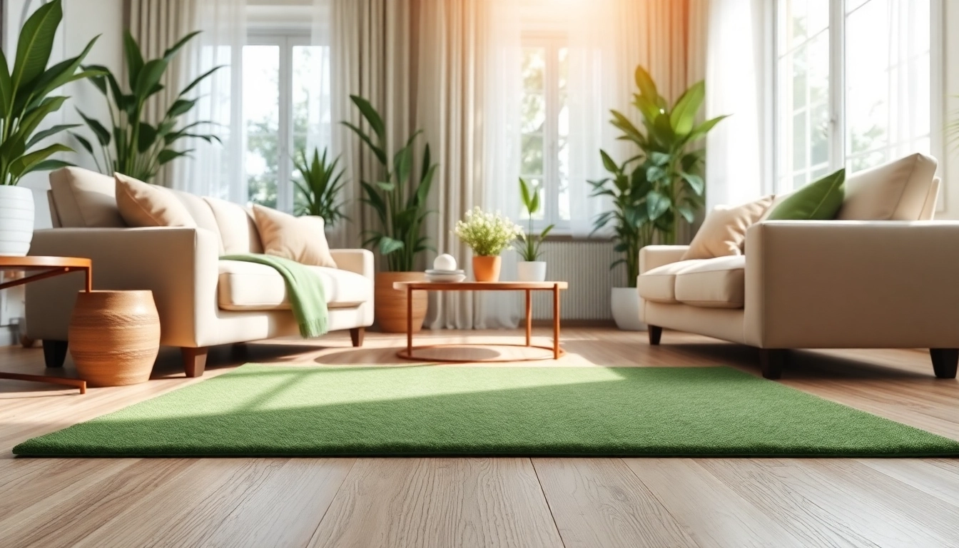 Nagermatte in a cozy living room, showcasing its vibrant colors and textures.