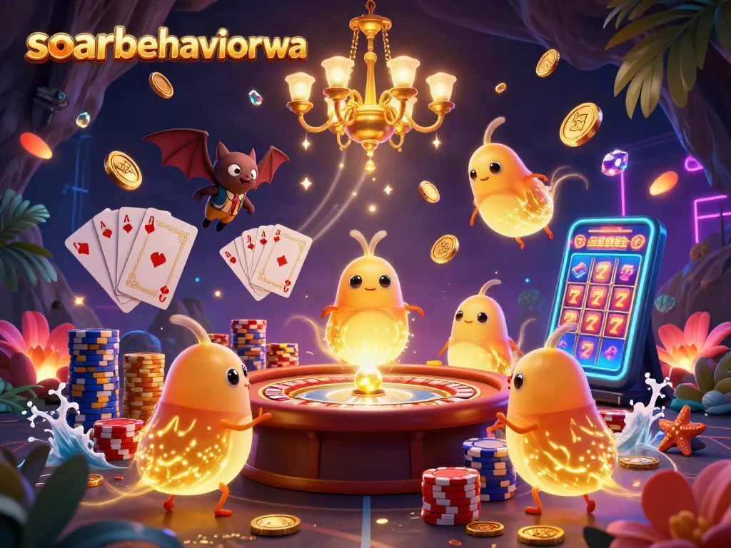 Experience the vibrant world of soarbehaviorwa with glowworms lighting up a stunning cave casino scene.