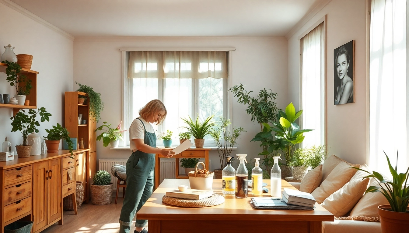 Reinigungskraft zeigt Engagement für hauswirtschaft stelle hameln mit einem sauberen, ordentlichen Wohnraum.