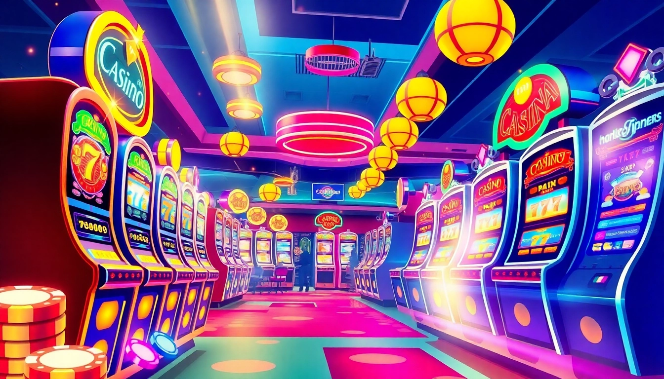 Discover exciting offers for casino bonus ohne einzahlung neu with colorful slot machines and vibrant atmosphere.