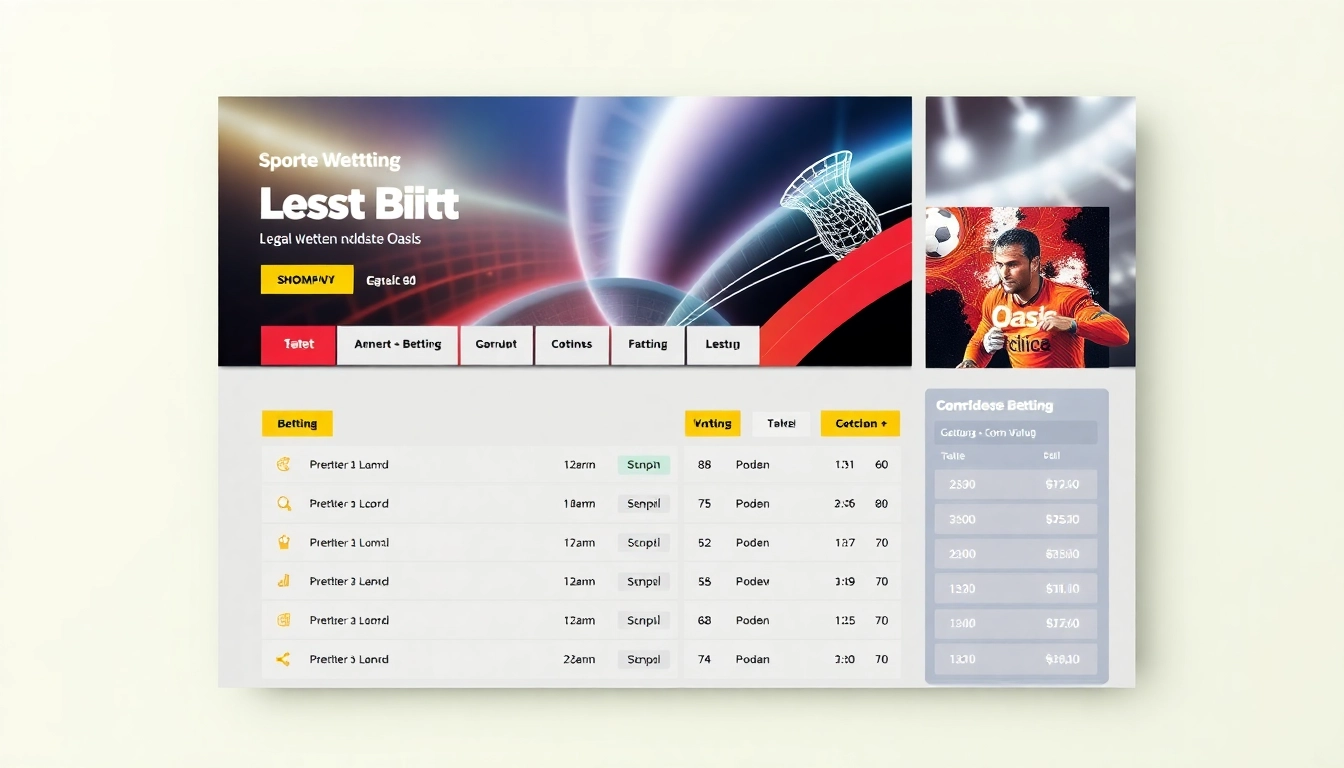Discover legale Wetten ohne Oasis on an engaging sports betting platform with vibrant visuals.