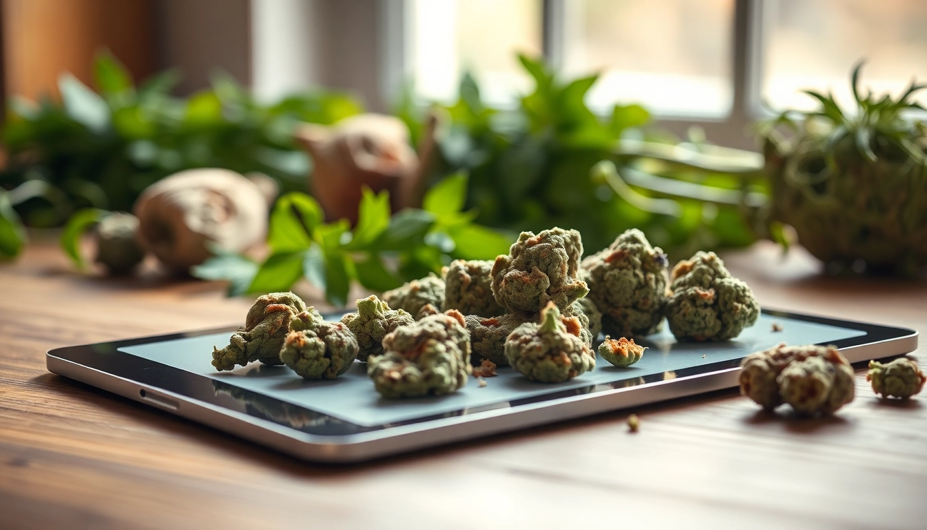 THC Kekse stilvoll angerichtet auf einem Tablett, ideal für einen Genusssmoment.