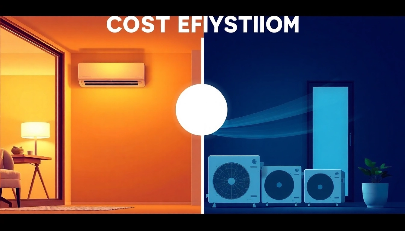 Understand Klima kosten while observing an efficient air conditioning installation with sleek modern design.