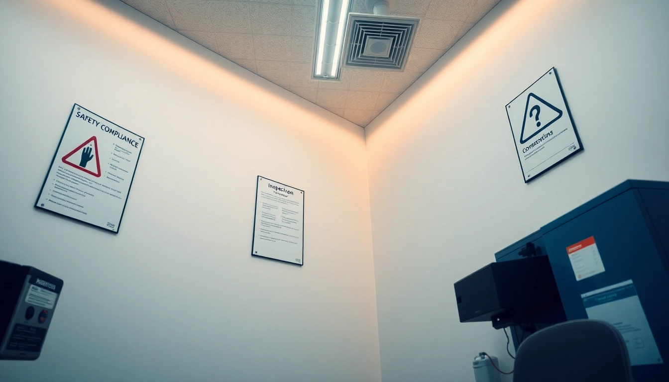 Visual representation of DGUV V3 Prüfung highlighting safety standards and compliance measures in an office setting.