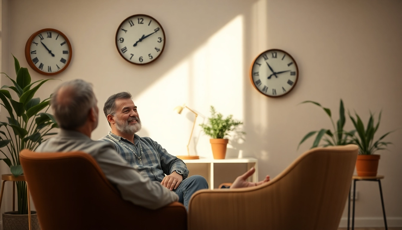 Chaker Cheniti, ein erfahrener Hypnosecoach, bietet persönliche Beratung in einem beruhigenden Raum an.