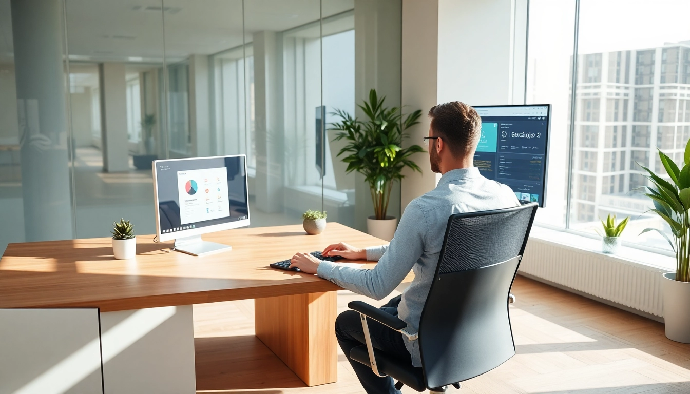 Vermittler analysiert Bewerberdaten zur Personalvermittlung im modernen Büro.