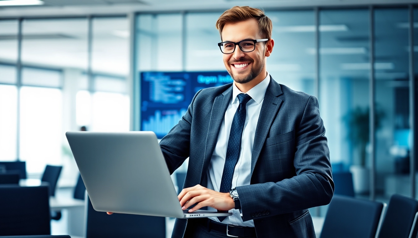 Headhunter IT bei der Arbeit, technologieorientiertes Recruiting darstellen.