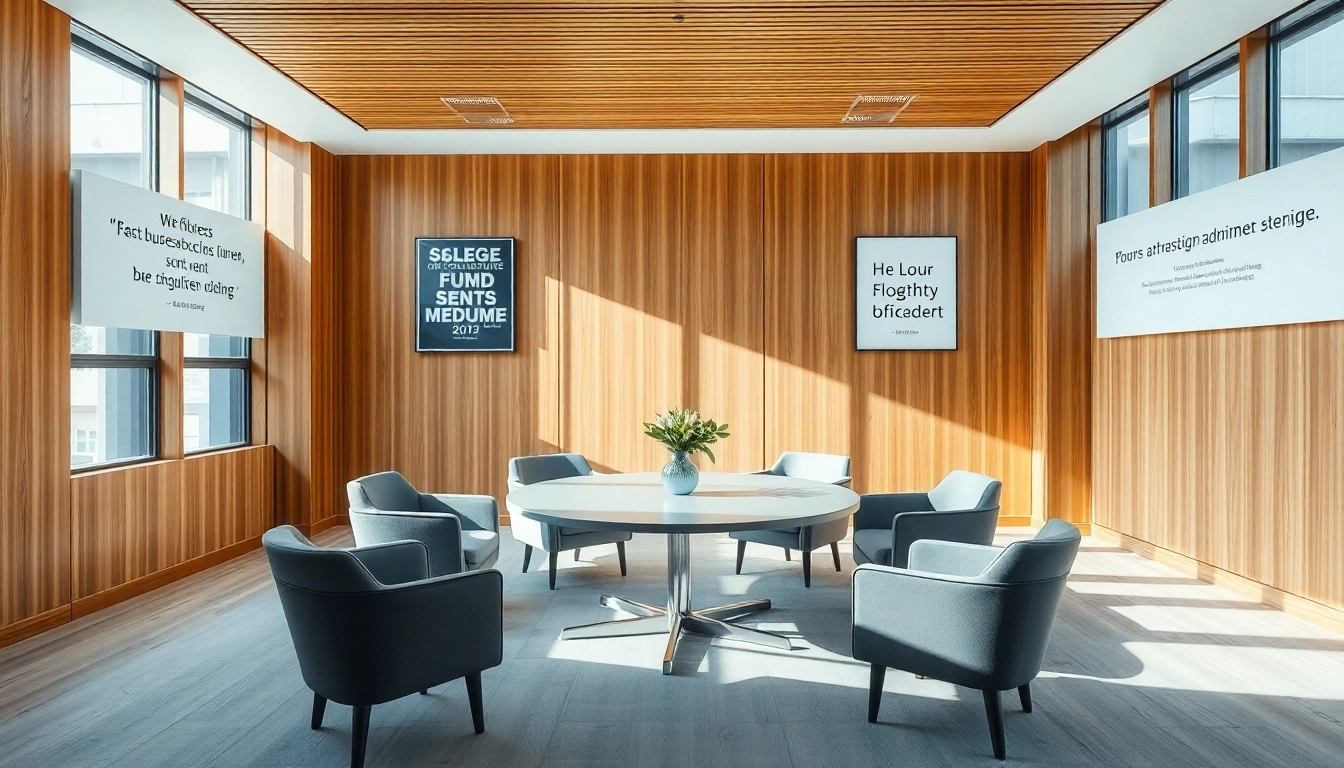 Professioneller Besprechungsraum für Headhunter Düsseldorf mit warmer Beleuchtung und inspirierender Dekoration.