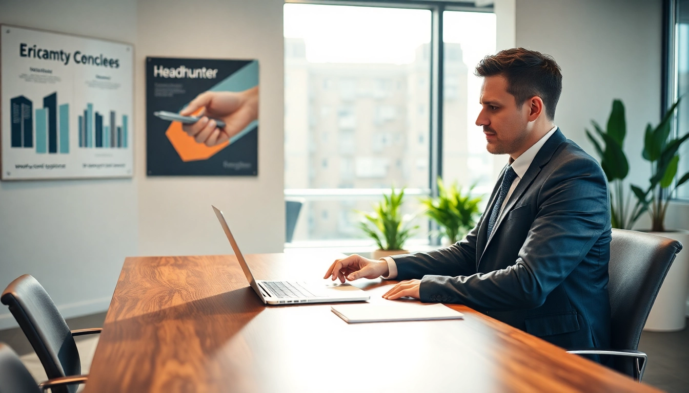 Headhunter in einem modernen Büro, das entspannt und professionell wirkt.