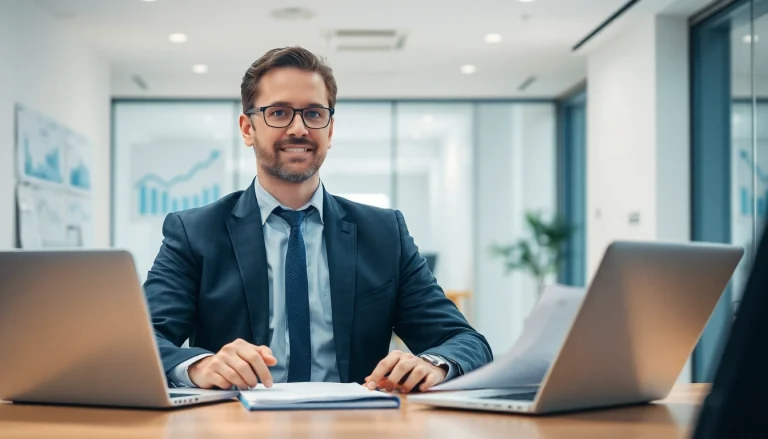 Headhunter Finance berät erfolgreich Klienten in einem modernen Büro.