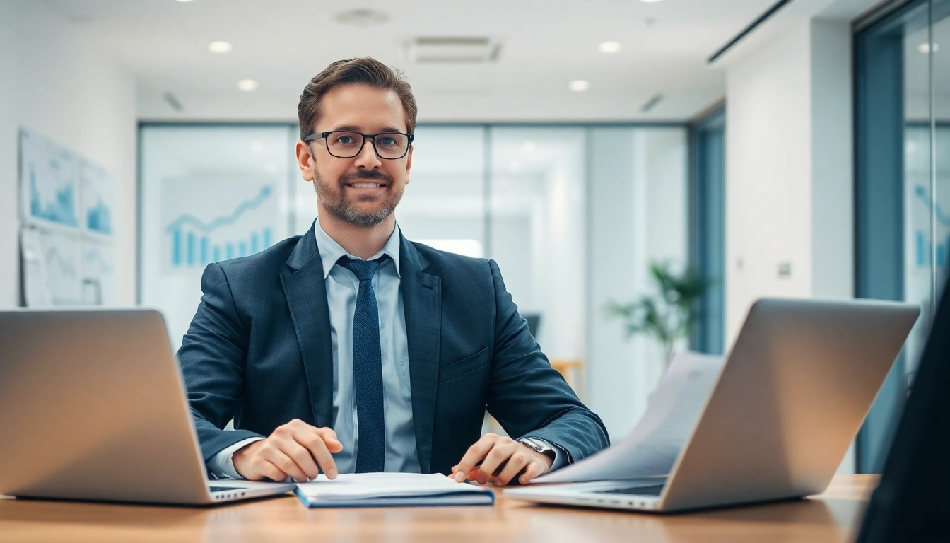Headhunter Finance berät erfolgreich Klienten in einem modernen Büro.