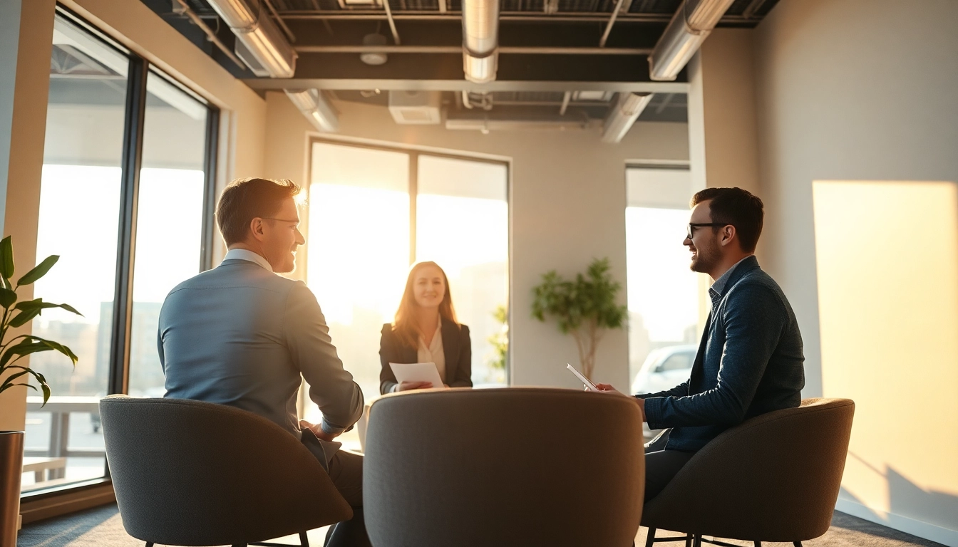 Professionelles Büro eines Headhunter Köln mit Beratungsgespräch.