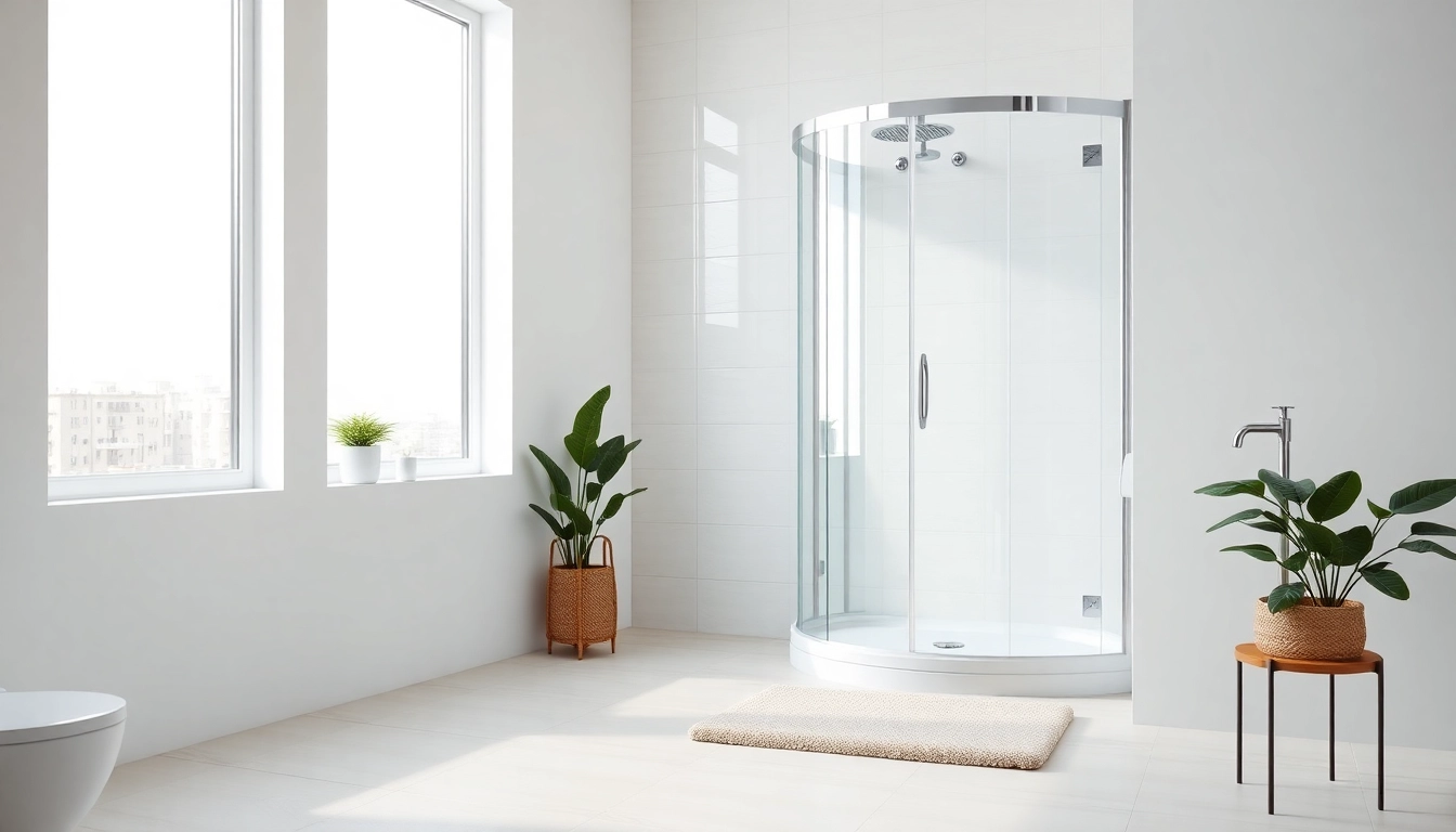 Erleben Sie die sonni Duschkabine 100x100 in einem modernen Badezimmer mit eleganten Details.