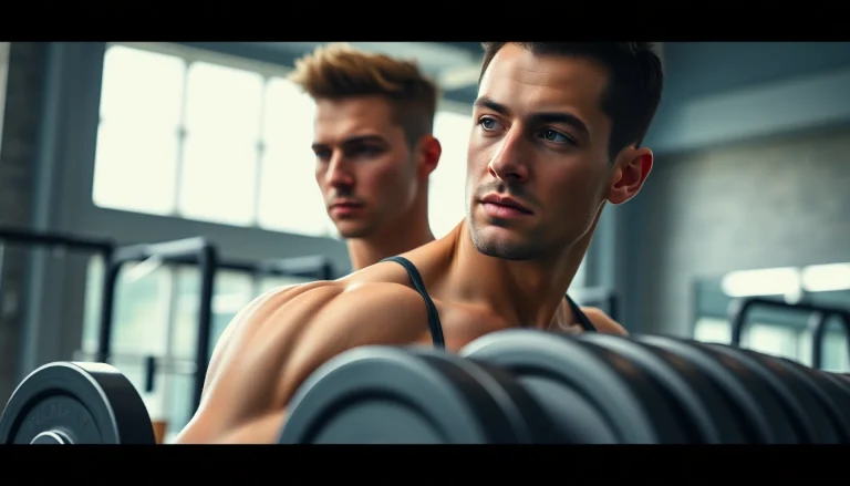 Proviron kaufen: Athlet hebt Gewichte im Fitnessstudio, zeigt Entschlossenheit und Stärke.