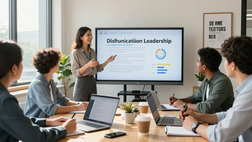 Dysfunktionale Teamführung erkennen und analysieren in einem modernen Büro mit teamorientierter Diskussion.