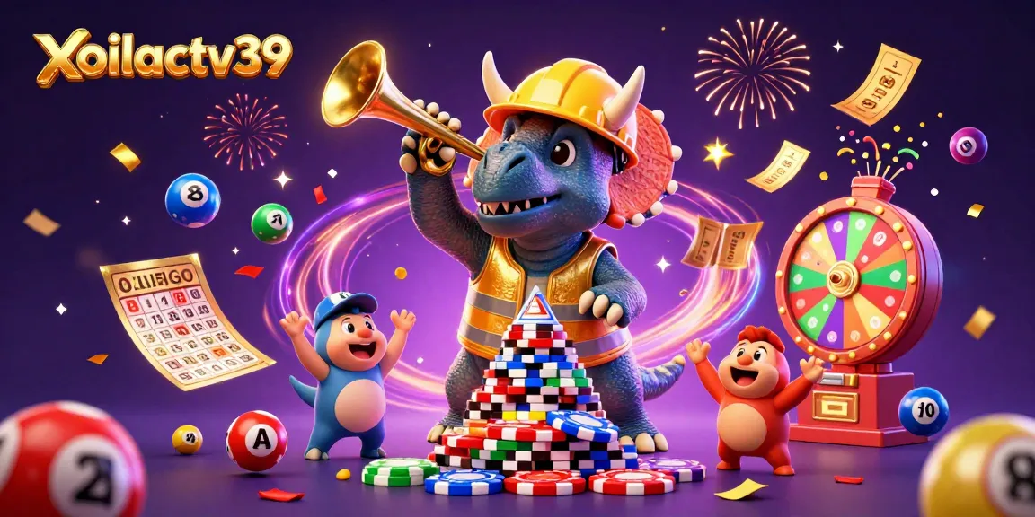 Celebrate wins with xoilactv39's vibrant 3D casino scene featuring dynamic gambling elements.